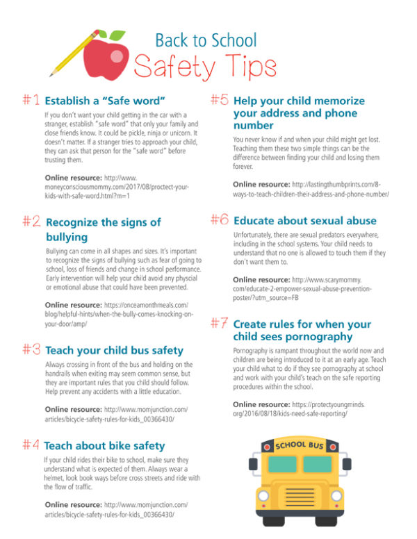 7 Tips to Keep your Child SAFE this School Year Uplifting Mayhem
