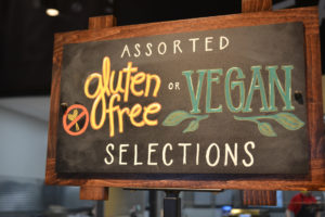 sign, vegan, gluten free