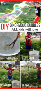 These ginormous bubbles will leave you and your kids in awe and will spend hours playing with them. Learn how to make them and have fun!!