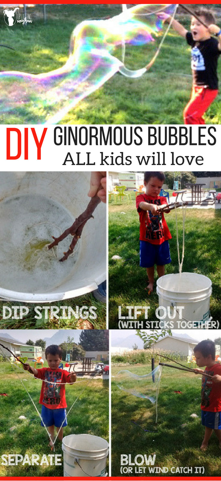 These ginormous bubbles will leave you and your kids in awe and will spend hours playing with them. Learn how to make them and have fun!! 