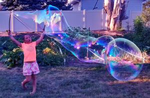 bubbles, girl, grass