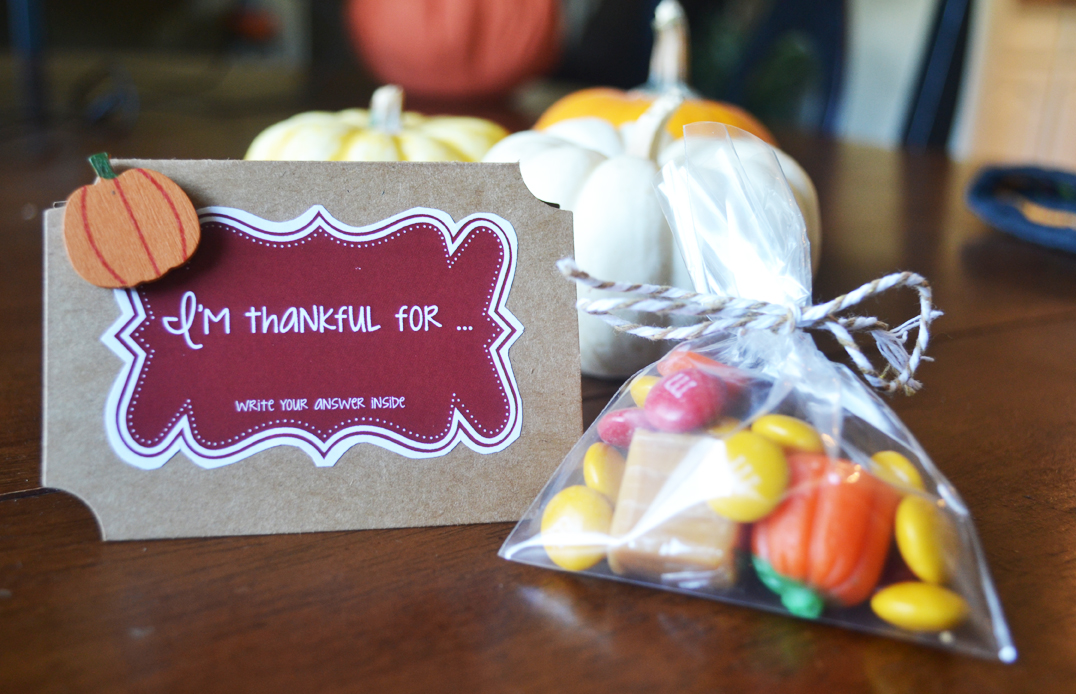 Card, candy, bag, pumpkins