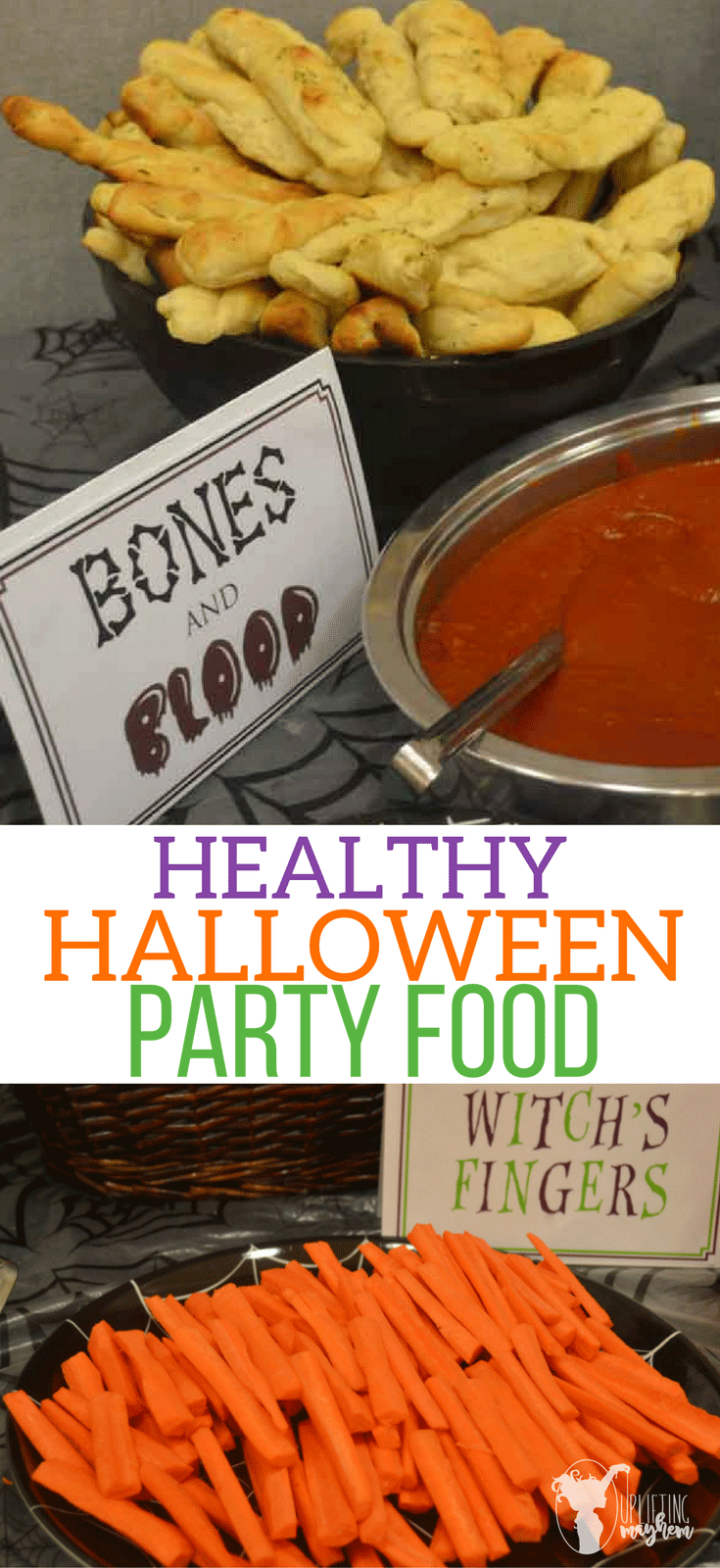 Delicious, Healthy and spooky foods for Halloween parties that your guests will love! Halloween party food and Free Halloween food labels! 