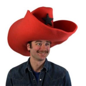 red cowboy hat