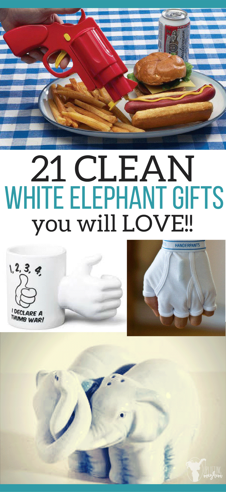 21 Clean White Elephant Gifts You Will LOVE! These white elephant gifts are funny and clean! Perfect for your family party or any other party