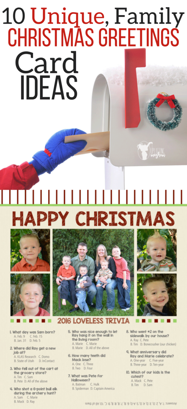 10 Unique, Family Christmas Greetings Card Ideas Uplifting Mayhem