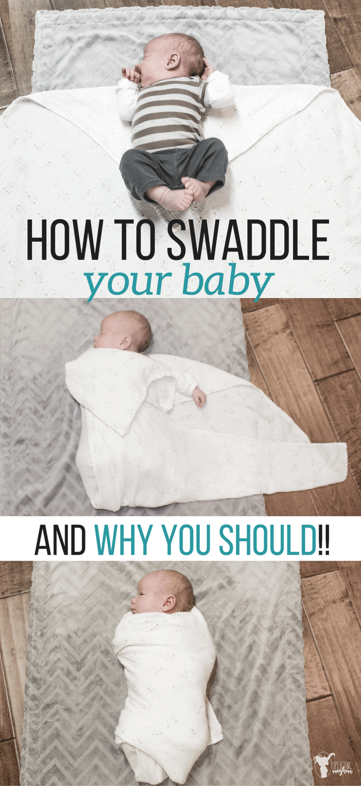 Fussy baby? Swaddling your baby is a GAME CHANGER! Here is how and why you should swaddle your baby! 