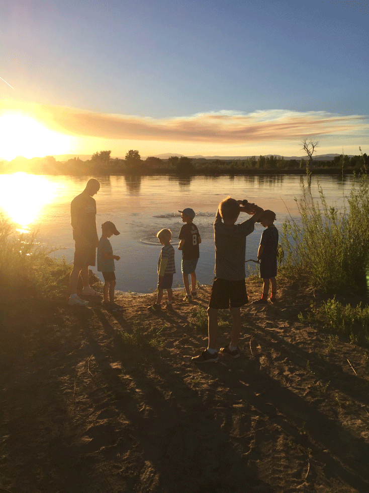 Camping along the Green river