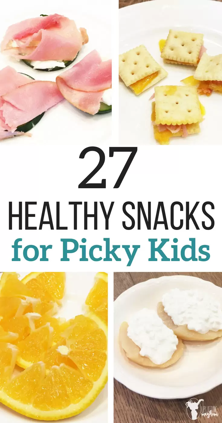 Healthy snacks for picky kids! So many yummy snack ideas! Perfect for lunches, after school snacks and even bedtime snacks! They are easy to make too!