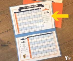 Instructions on how to play spelling battleship and a free printable you can use over and over again! 