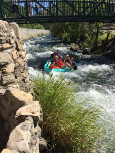 Rapids going the the river in Laval Hot Springs