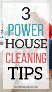 Power House Cleaning Tips that will help keep your house clean with your busy life and kids. How to stay on top of your house cleaning!