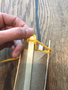 Learn to knit with items in your home! So easy your kids will want to do it for hours. Great activity for your kids to do while reading to your kids! Keeps hands quiet