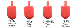 How to play Dreidel printable instructions. Dreidel is a traditional Hanukkah game that has been played for hundreds of years and enjoyed by kids and adults all around the world!!