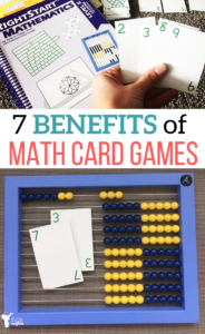 Math card games instills so many different concepts in regards to math that is otherwise learned through tedious repetition! Great resources for math card games and the benefits of playing math card games!!