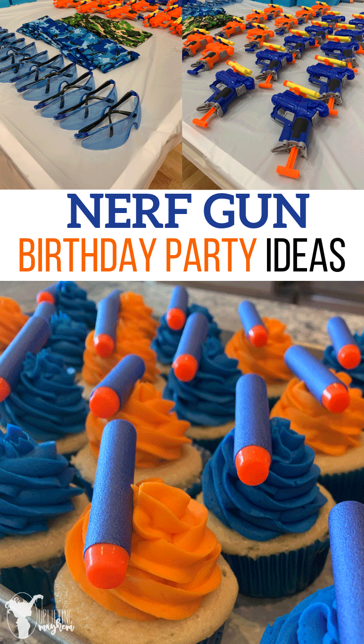 The Ultimate Nerf Gun Birthday Party with invitation, activities and games, cakes ideas and party favors!! A simple party theme that will be so fun for everyone involved. 