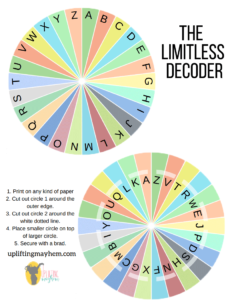 Secret Decoder Wheels To Encourage Writing - Uplifting Mayhem