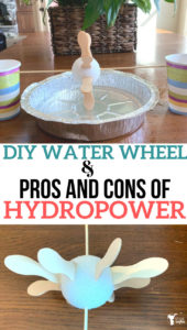 The pros and cons of hydropower can be discussed as your kids play and experiment with make their own water wheel to see how hydropower works first hand! Hands on activity to discover the water wheel and how it can create power. Is it a good or a bad thing! Discover the pros and cons of hydropower!