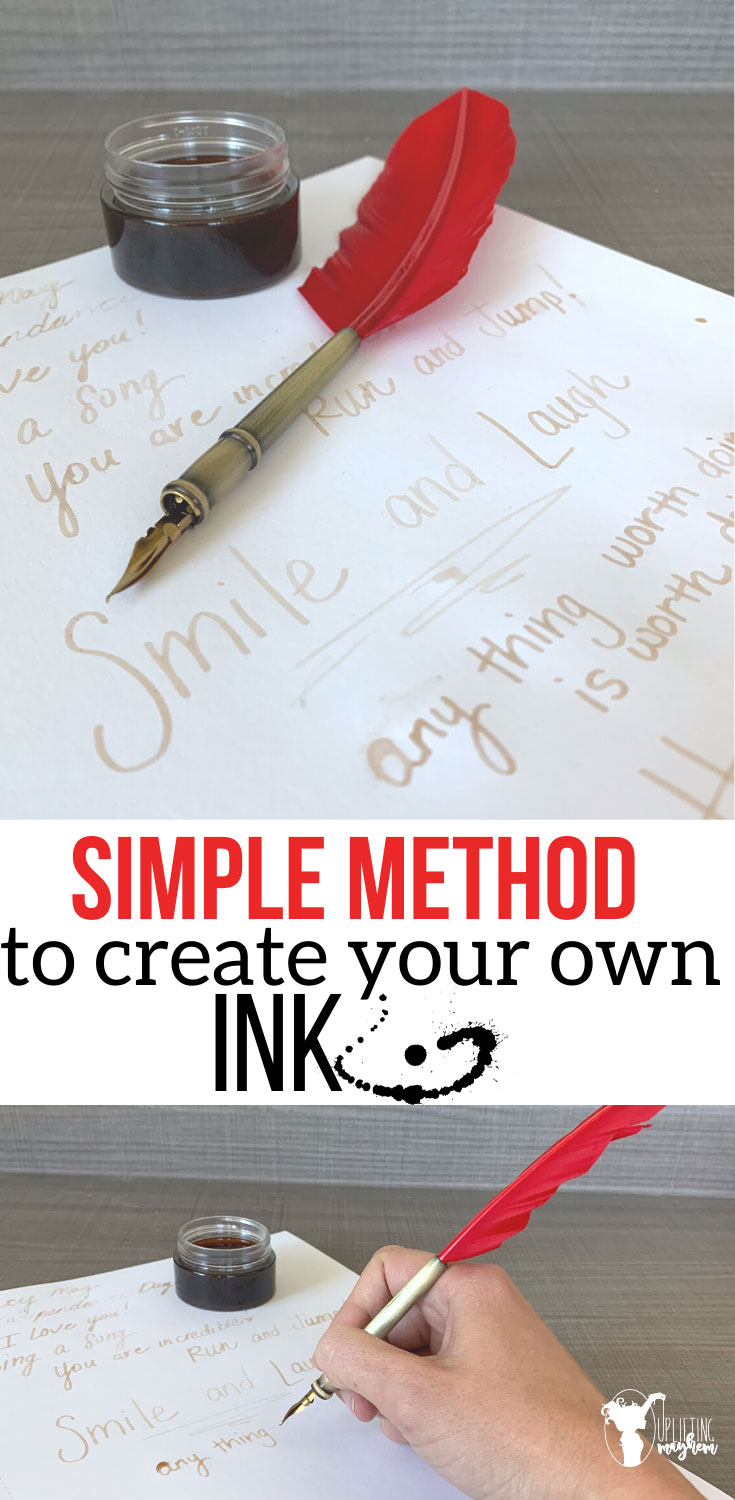 Simple method to make your own ink that your kids will LOVE to experiment with. Make writing fun with this easy ink your kids could make!! 