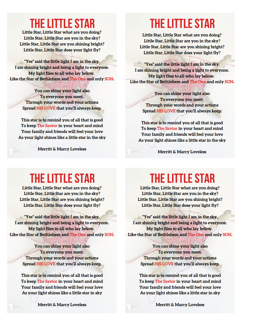 The Little Christmas Star Decoration And Poem Uplifting Mayhem