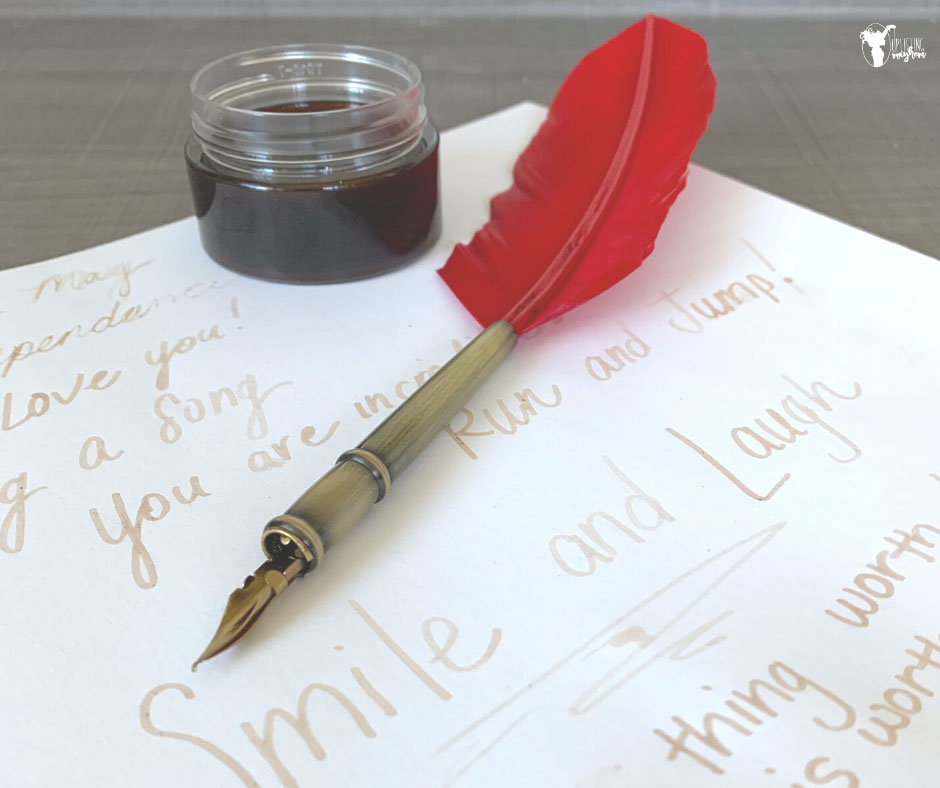 Simple method to make your own ink that your kids will LOVE to experiment with. Make writing fun with this easy ink your kids could make!!