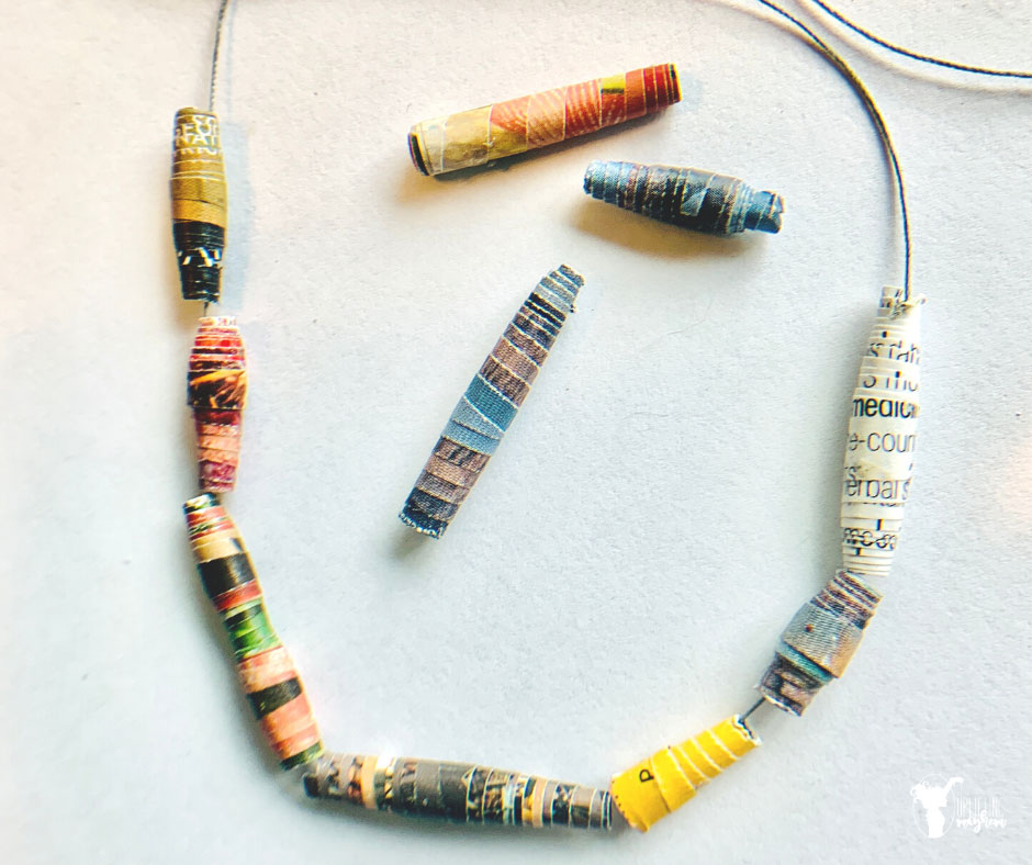 Create and make your own African magazine beads! Gather your old magazines and recycle them into cool beads that your kids can make!