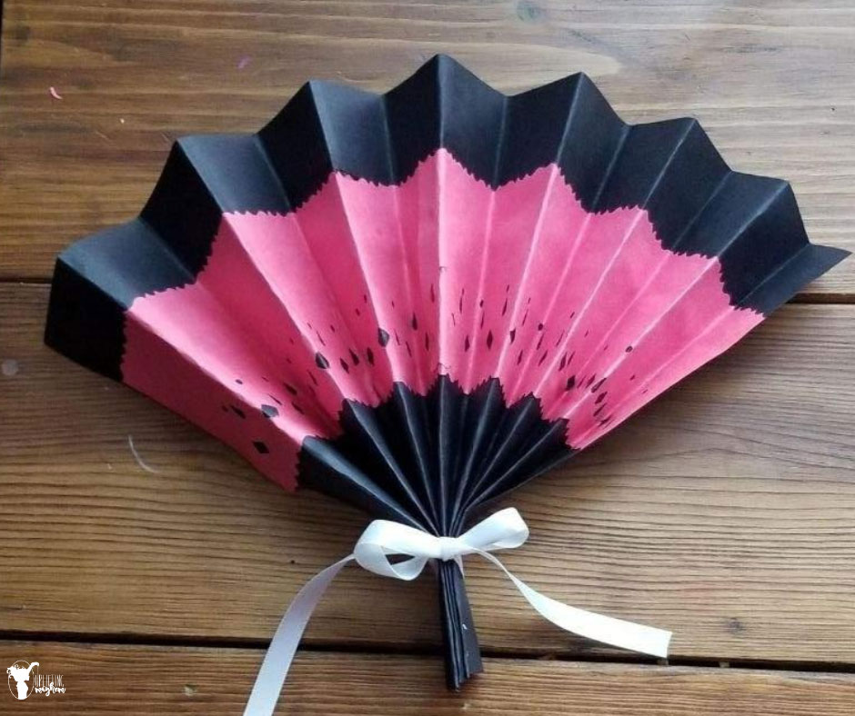 How to Make a Flamenco Dance Paper Fan - Uplifting Mayhem