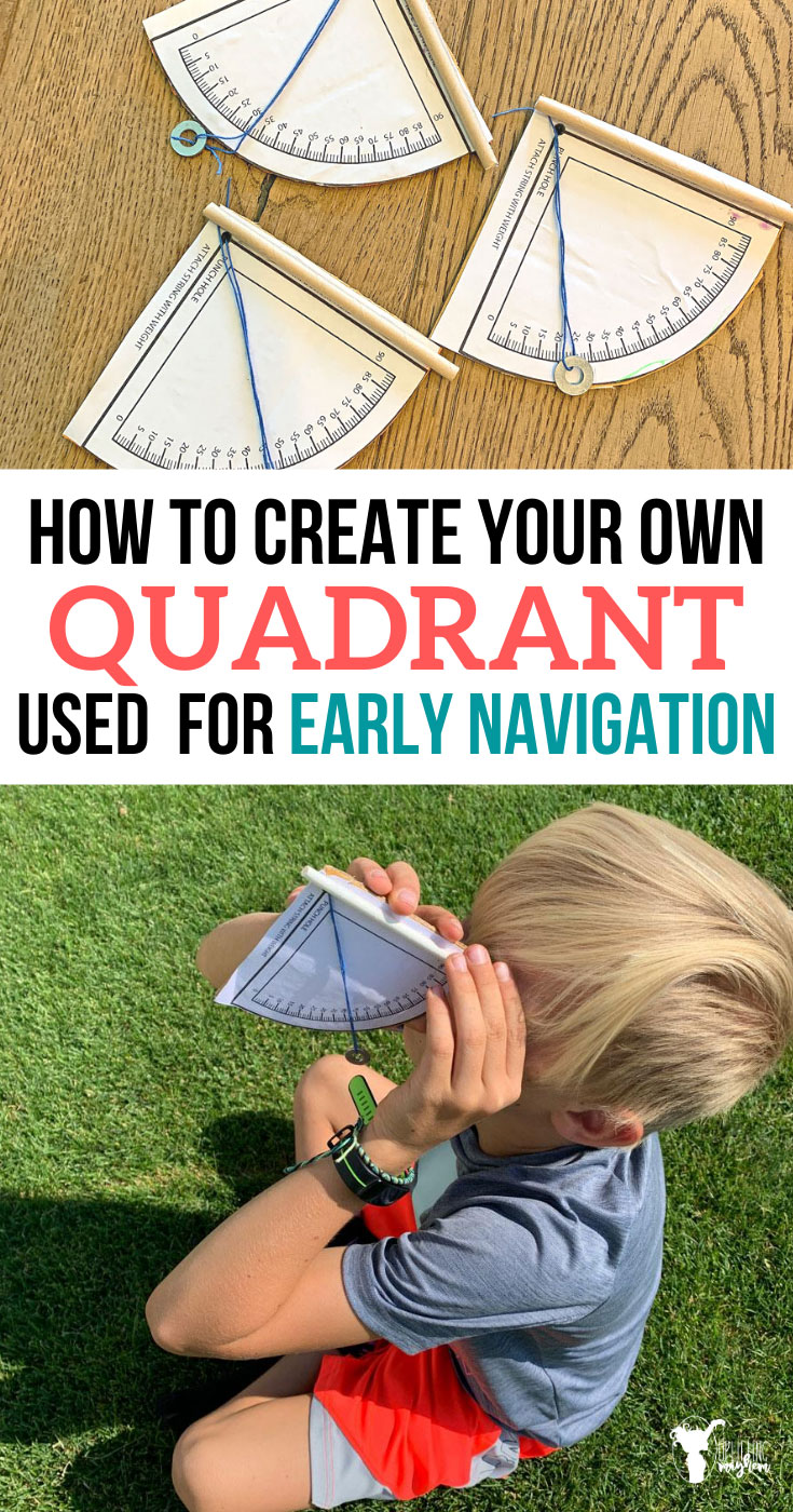 Make your own QUADRANT USED FOR EARLY NAVIGATION! Learn how early explorers used this tool and how it is used! Such a fun activity as you discover how early explorers navigated the unknown