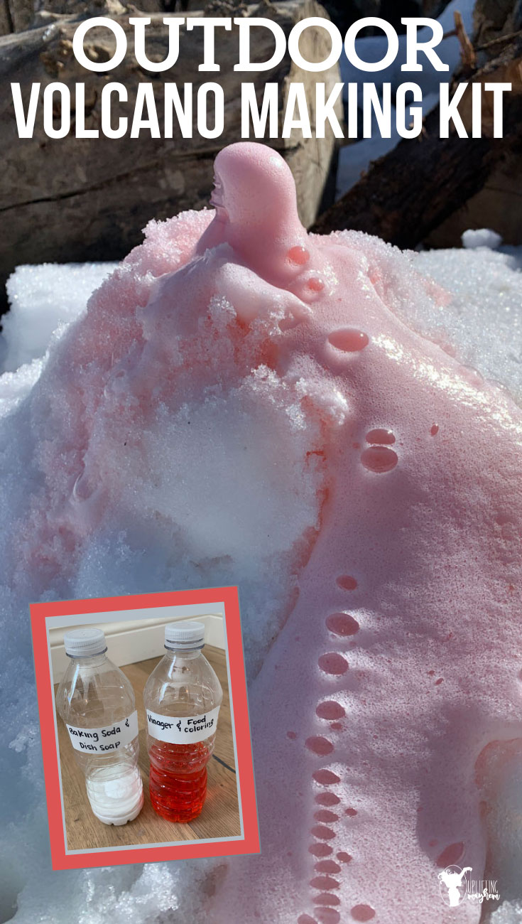 Create your own OUTDOOR volcano making kit. Don't worry about the mess or cleanup! Have your child build their own volcano creation and watch their eyes grow with delight as they watch their volcano erupt! 