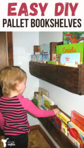 Easy DIY Pallet Bookshelves with step by step instructions that you can put together in a matter of hours. They look AMAZING!!